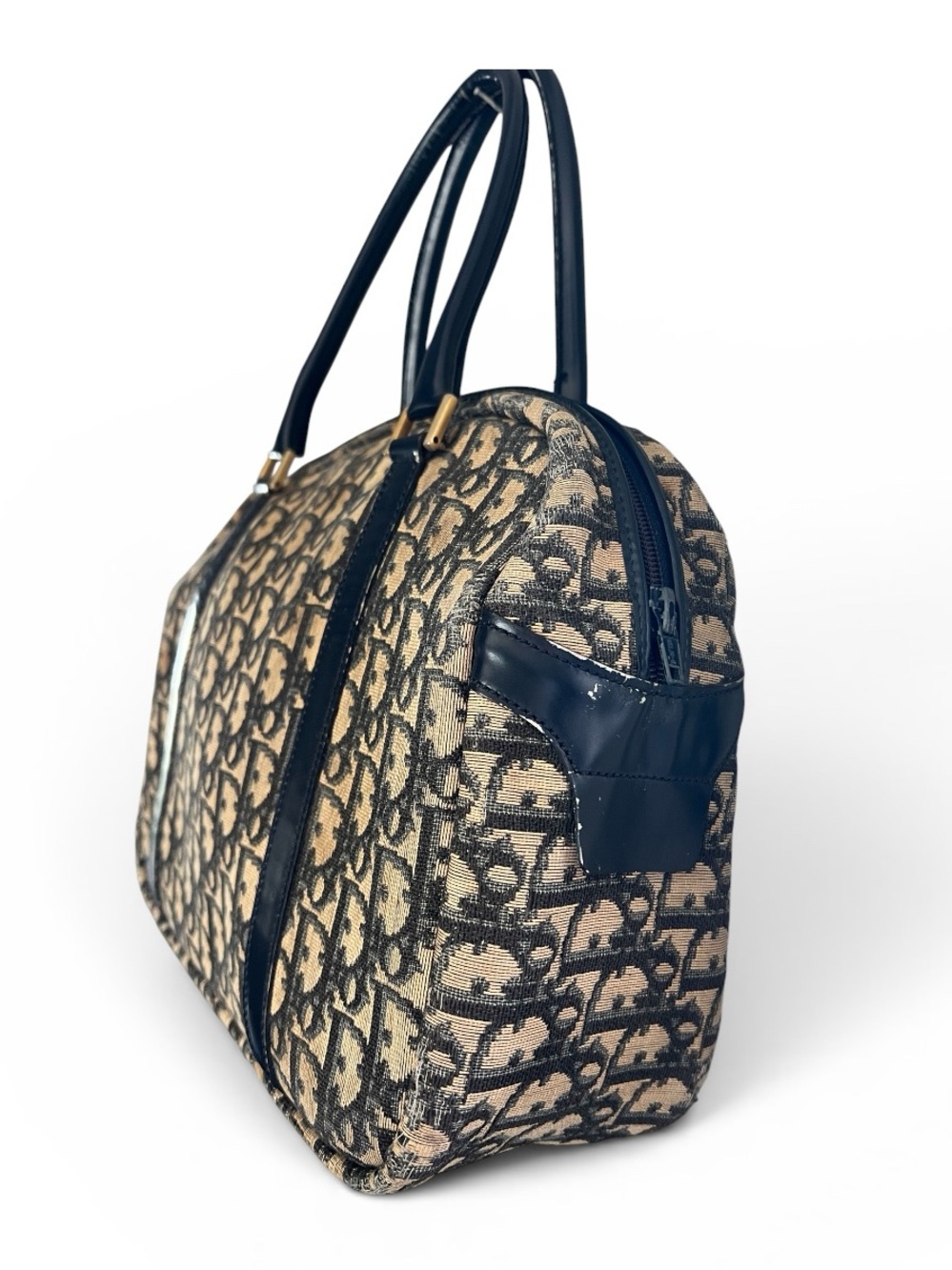 Vintage Christian Dior Trotter Monogram Bowling Bag - Picture 3 of 9